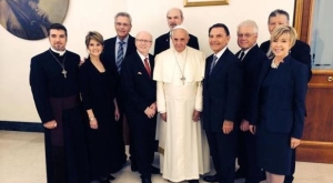 Paus Franciscus ontvangt een delegatie van evangelicale Kerken